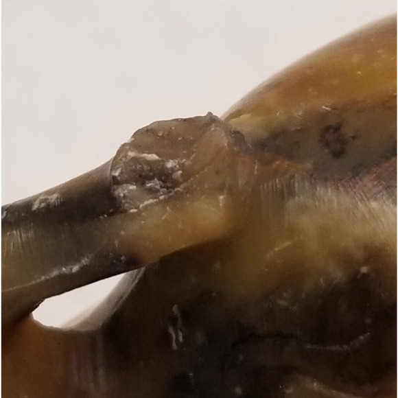 Elephant figurine 2 1/2 in. heavy stone smooth brown and black - Picture 10 of 10